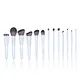 silver makeup brushes